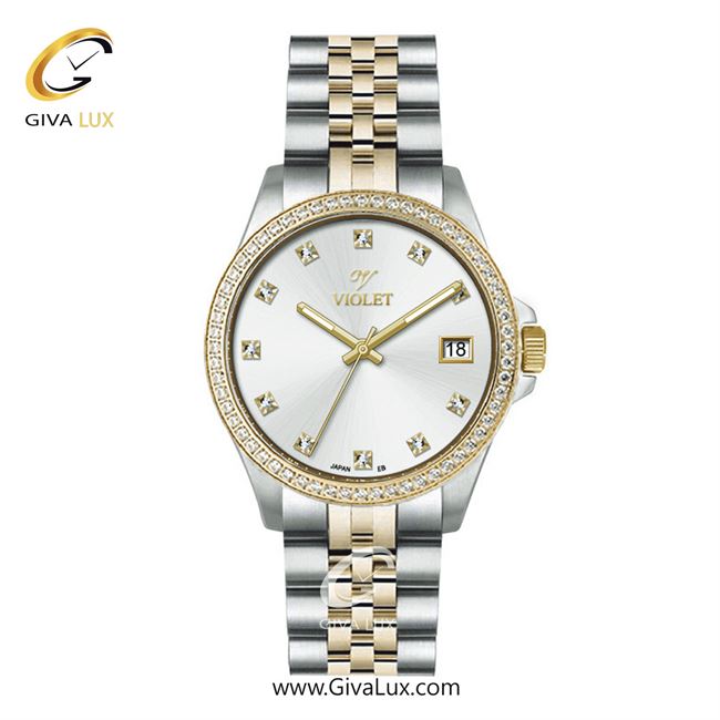 ساعت مچی اورجینال زنانه ویولت VIOLET نقره ای-طلایی | طلایی-نقره ای| نقره ای| کد رفرنس 0641/2 سایز متوسط